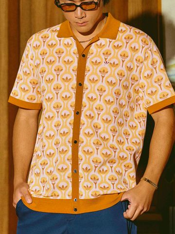 adidas Golf Originals S Nov Úplet P Košile s krátkým rukávem oranžová