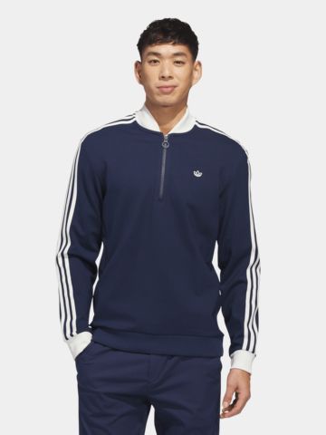 adidas Golf Originals F 3 Str 1/4 Zip Stretch Midlayer navy