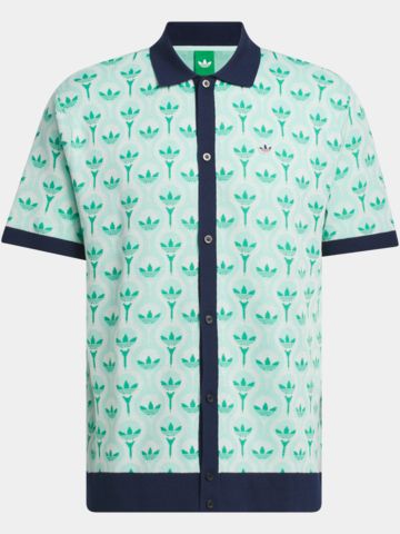 S Nov Knit P Halbarm Hemd türkis