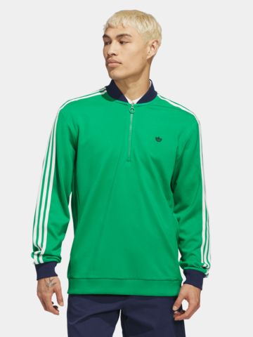 adidas Golf Originals F 3 Str 1/4 Zip Stretch Midlayer grün