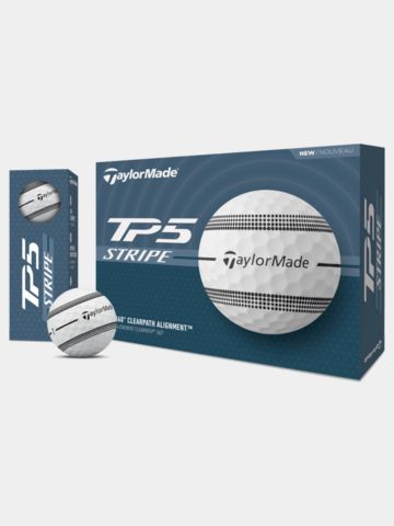 TaylorMade TP5 Stripe Golfbälle weiß