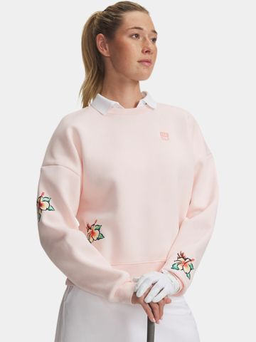 Under Armour Mikina Icon Golf Trip Crew Shirt oranžová