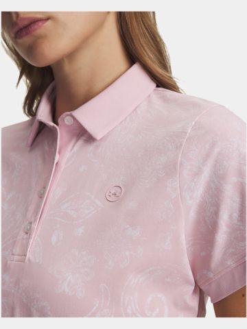 Under Armour Drive Printed Halbarm Polo rosa