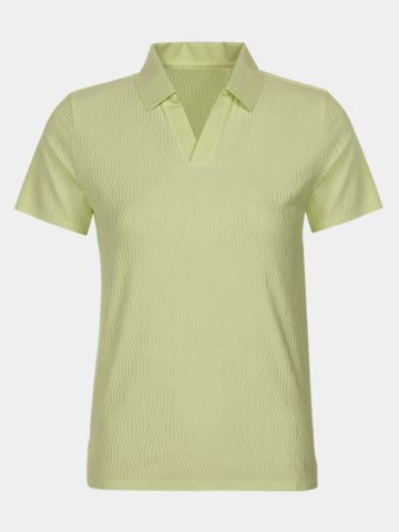 Under Armour Halo Bonded Jacquard Halbarm Polo lime