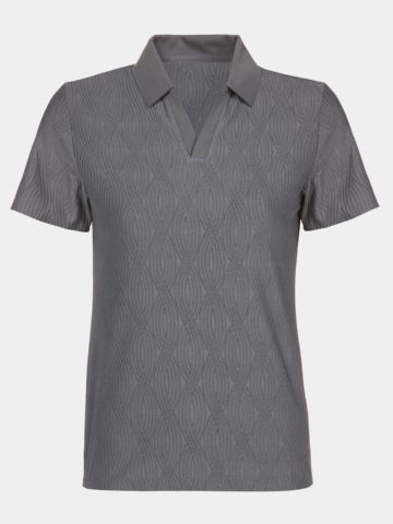 Under Armour Halo Bonded Jacquard Halbarm Polo taupe