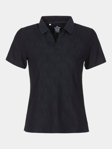 Under Armour Halo Bonded Jacquard Halbarm Polo schwarz