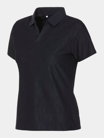 Under Armour Halo Bonded Jacquard Halbarm Polo schwarz