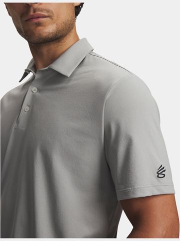 Under Armour Curry Armour Dry Halbarm Polo hellgrau
