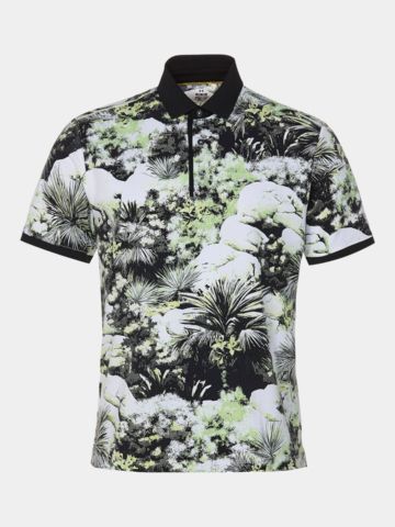 Under Armour Curry Dry Printed Halbarm Polo gelb