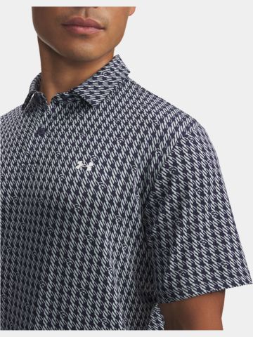 Under Armour T2G Printed Houndstooth Deuces Halbarm Polo blau