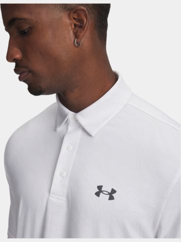 Under Armour Playoff 3.0 Printed Slope Camo Halbarm Polo weiß
