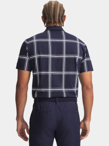 Under Armour Drive Printed Fairway Plaid Halbarm Polo navy