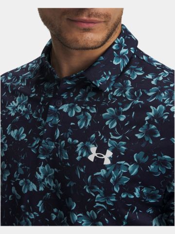 Under Armour Matchplay Printed Floral Hazard Halbarm Polo navy
