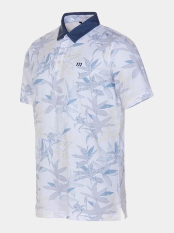 TravisMathew FEATHERWEIGHT DRIFT Halbarm Polo weiß