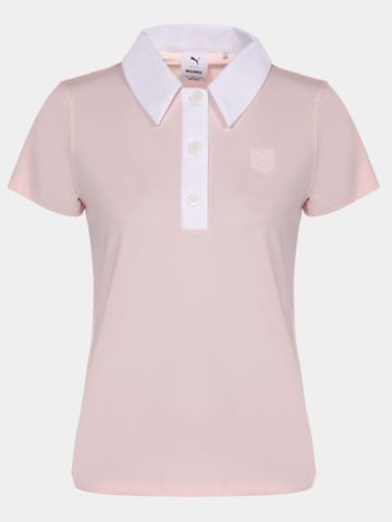 Puma W PUMA X MUMU Crest Polo Halbarm rosa