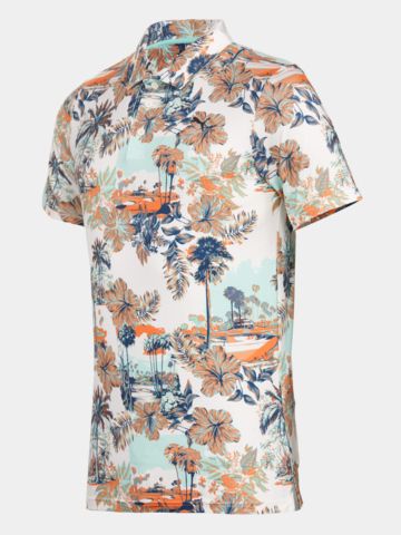 Puma Puma Cloudspun Palm Polo - LC Halbarm Polo weiß