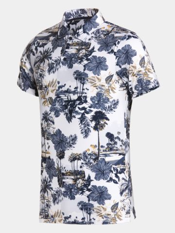 Puma Puma Cloudspun Palm Polo - BN Halbarm Polo weiß