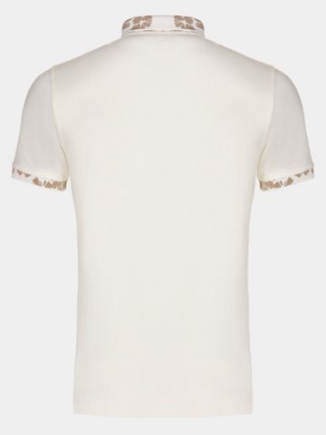 Puma Modalon Floral Rib Polo - LC Halbarm weiß