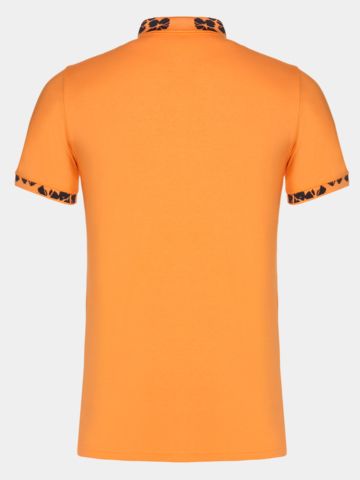 Puma Modalon Floral Rib Polo - LC Halbarm orange