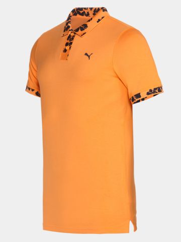 Puma Puma Modalon Floral Rib Polo - LC Halbarm Polo orange