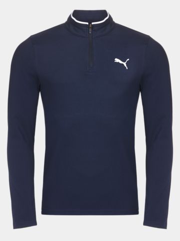 Puma Cloudspun Tech Quarter Zip - Tour Stretch Midlayer navy