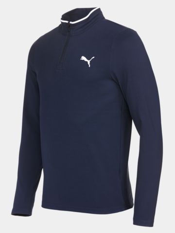 Puma Puma Cloudspun Tech Quarter Zip - Tour Stretch Midlayer navy