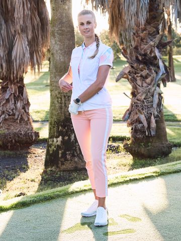 Valiente  MAYA Galon stretch 7/8 pants coral