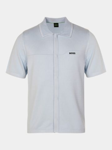 BOSS  KN_Terrace ST polokošile s polovičním rukávem světle modrá