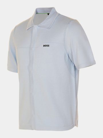 BOSS  KN_Terrace ST polokošile s polovičním rukávem světle modrá