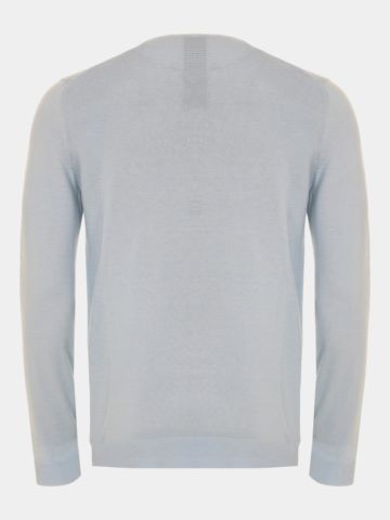 BOSS KN_Momentum-Lite CN svetr pletený světle modrý