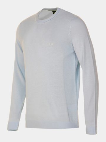 BOSS  KN_Momentum-Lite CN pletený svetr světle modrá