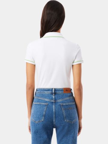 Lacoste RIBBED COLLAR SHIRT Halbarm Polo weiß