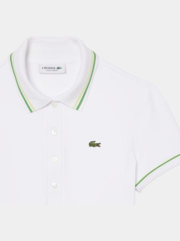 Lacoste RIBBED COLLAR SHIRT Halbarm Polo weiß