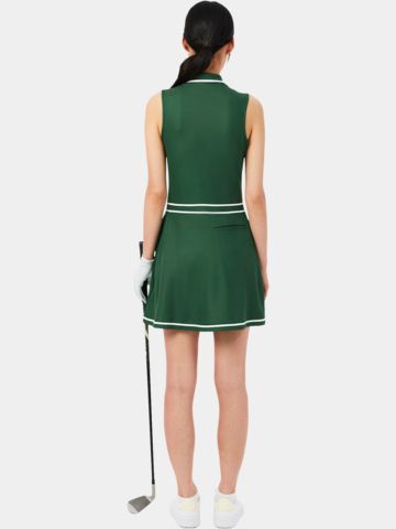 Lacoste DRESS ohne Arm Kleid dunkelgrün