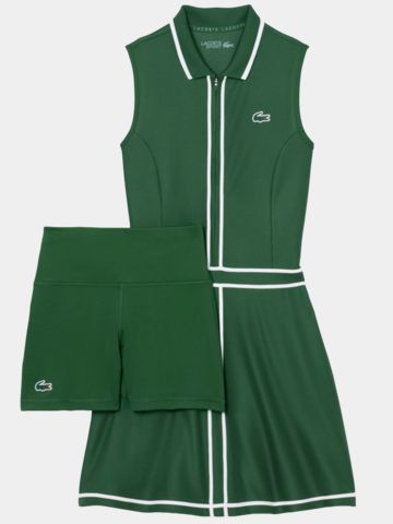 Lacoste DRESS ohne Arm Kleid dunkelgrün