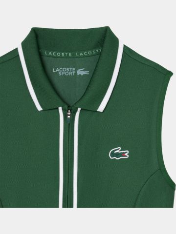 Lacoste DRESS ohne Arm Kleid dunkelgrün