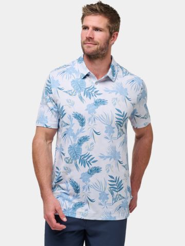 TravisMathew Polokošile FEATHERWEIGHT ISLAND s polovičním rukávem světle šedá