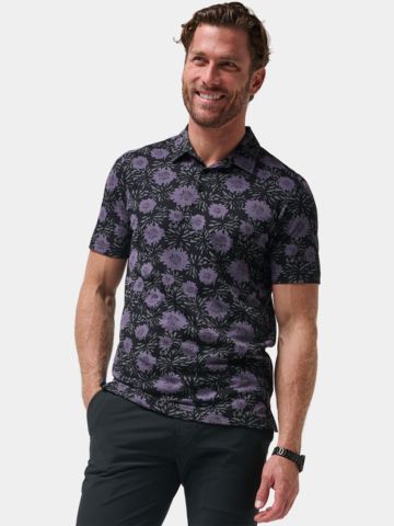 TravisMathew NOT HAPPENING polokošile s polovičním rukávem černá