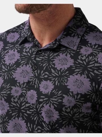 TravisMathew NOT HAPPENING polokošile s polovičním rukávem černá