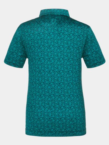 FootJoy Painted Floral Lisle Halbarm Polo grün