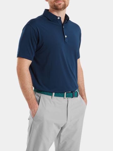 FootJoy  Lisle Solid Half Sleeve Polo navy