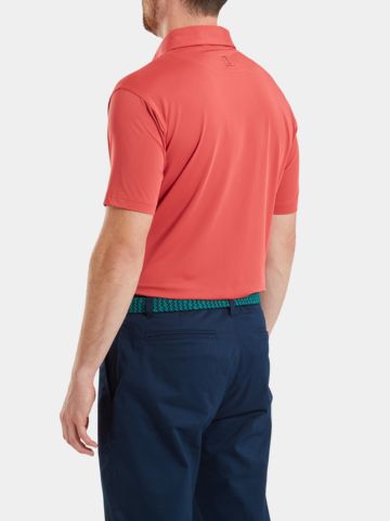 FootJoy  Lisle Solid Half Sleeve Polo red