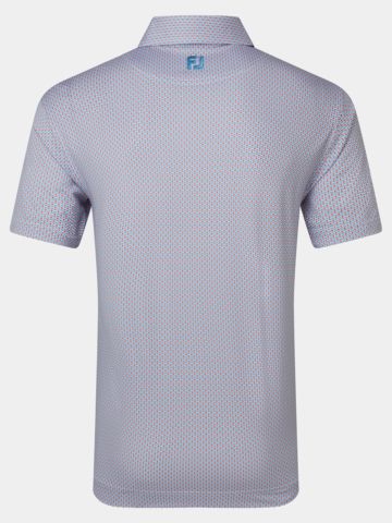 FootJoy  Nautical Flag Print Lisle Half Sleeve Polo red