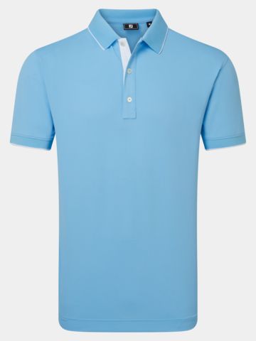 FootJoy Wordmark Pique Half-Sleeve Polo blue