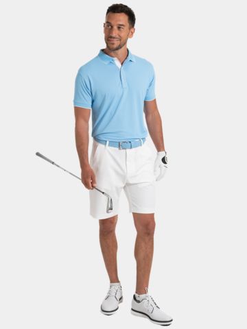 FootJoy  Wordmark Pique Half-Sleeve Polo blue