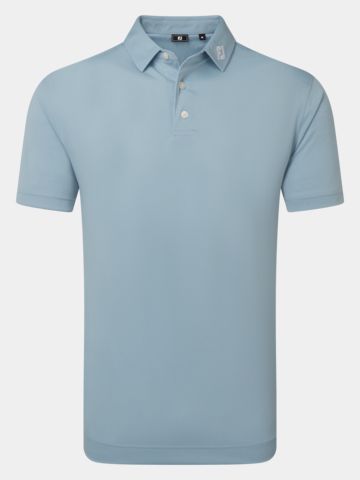 FootJoy Stretch pique solid half-sleeve polo light blue