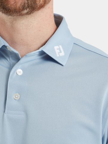 FootJoy  Stretch pique solid half-sleeve polo light blue