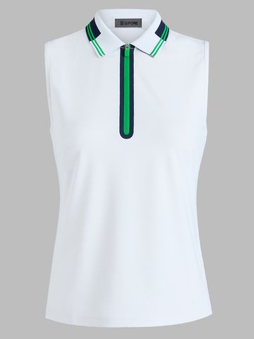 G/Fore Tech Pique ohne Arm Polo weiß
