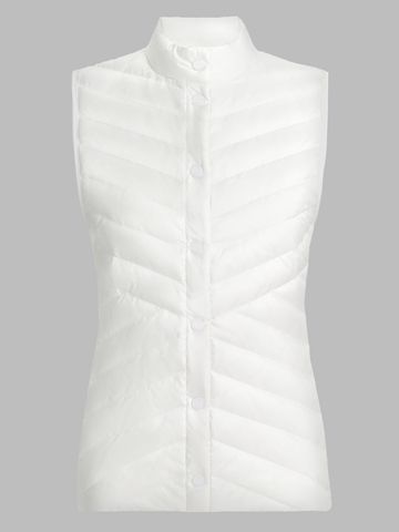 G/Fore Down Quilted Stretch Tech Interlock Daunen Weste weiß
