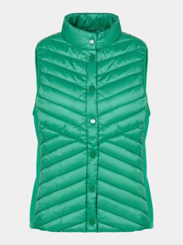 G/Fore  Péřová prošívaná vesta Stretch Tech Interlock Down Waistcoat zelená